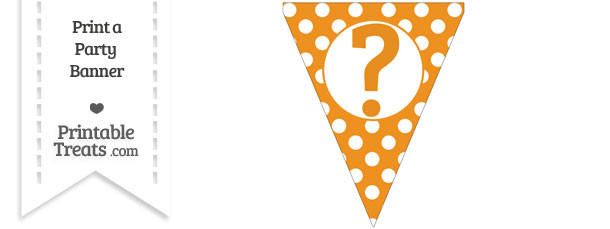 Carrot Orange Polka Dot Pennant Flag with Speculate Mark picture relating to Printable Question Mark referred to as Carrot Orange Polka Dot Pennant Flag with Speculate Mark