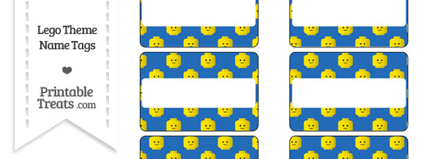 Blue Lego Theme Name Tags — Printable Treats.com