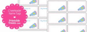 Cheerleader Megaphone Name Tags — Printable Treats.com