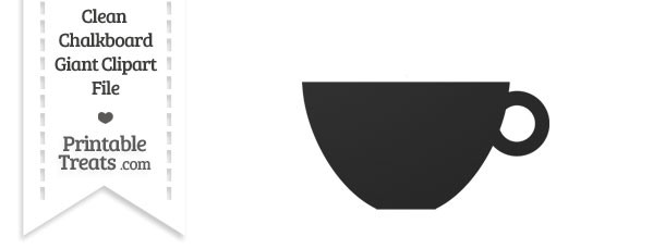 Clean Chalkboard Giant Teacup Clipart — Printable Treats.com Clean Chalkboard Giant Teacup Clipart — Printable Treats.com
