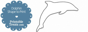 Dolphin Shape to Print — Printable Treats.com