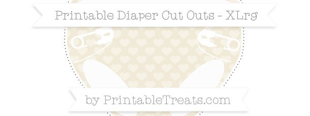 Eggshell Heart Pattern Extra Large Baby Diaper Cut Outs — Printable ...
