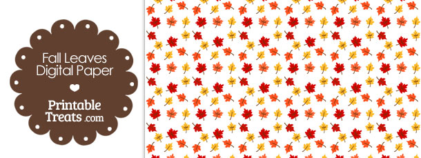 Fall Leaves Digital Scrapbook Paper — Printable Treats.com