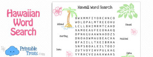Hawaiian Word Search for Kids — Printable Treats.com