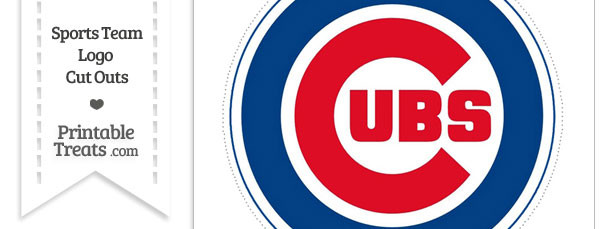 Large Chicago Cubs Logo Cut Out