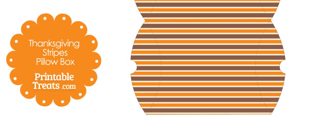 Large Thanksgiving Stripes Pillow Box