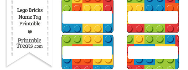 lego brick name tags