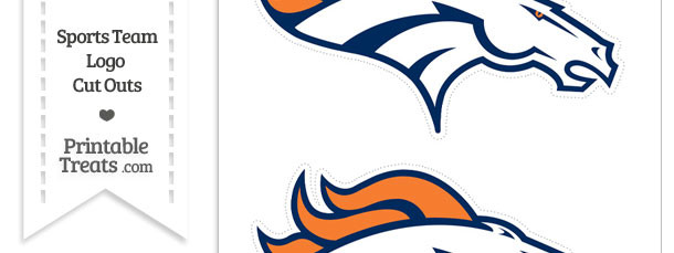 Medium Denver Broncos Logo Cut Outs