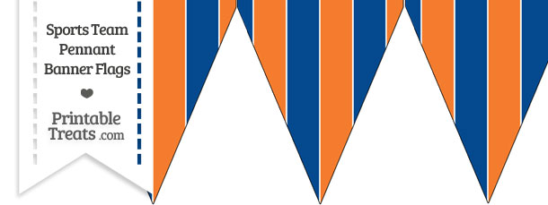 Mets Colors Pennant Banner Flag Printable Treats