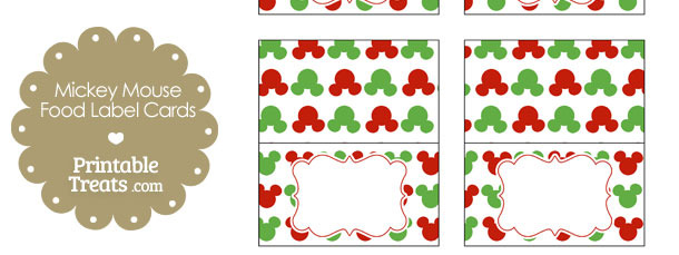 mickey mouse christmas food labels printable treats com