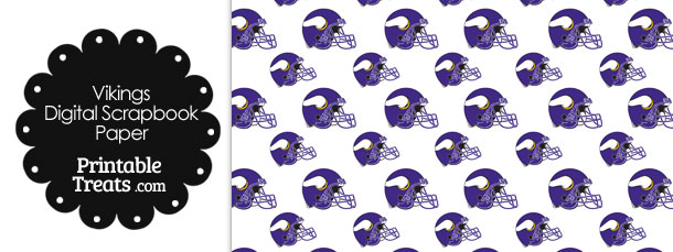 Minnesota Vikings Football Helmet Digital Paper — Printable Treats.com