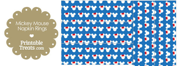 Minnie and Mickey Snow Theme Napkin Rings