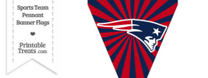 New England Patriots Pennant Banner Flag — Printable Treats.com