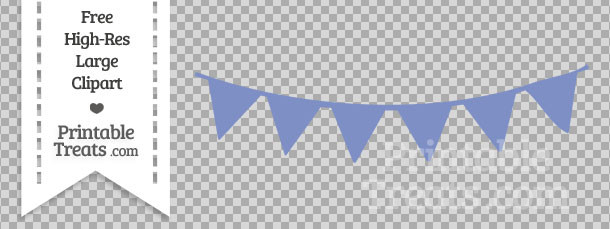 Pastel Dark Blue Pennant Bunting Banner Clipart Printable Treats Com