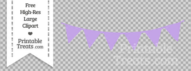 Pastel Purple Pennant Bunting Banner Clipart Printable Treats Com