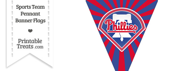 Philadelphia Phillies Pennant Banner Flag — Printable Treats.com