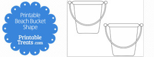 Printable Beach Bucket Shape Template — Printable Treats.com