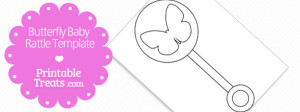 Printable Butterfly Baby Rattle Template — Printable Treats.com