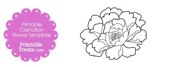 Printable Carnation Flower Template Printable Treats Printable Carnation Flower Template Printable Treats