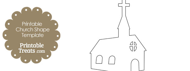Printable Church Shape Template — Printable Treats.com