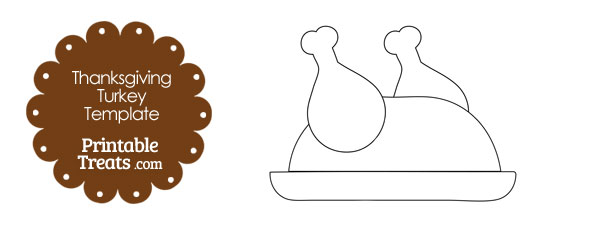 Printable Cooked Turkey Shape Template — Printable Treats.com
