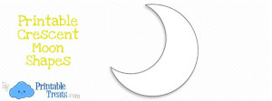 Printable Crescent Moon Template — Printable Treats.com