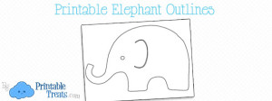 Printable Elephant Outline — Printable Treats.com