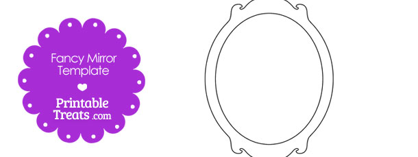 Printable Fancy Mirror Template — Printable Treats.com