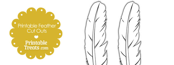 Printable Feather Cut Outs — Printable Treats.com