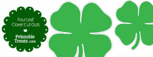 Printable Four Leaf Clover Cut Outs — Printable Treats.com