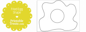 Printable Fried Egg Shape Template — Printable Treats.com