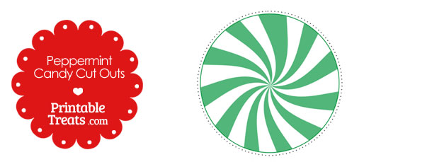 Printable Green Peppermint Candy Cut Outs — Printable Treats.com