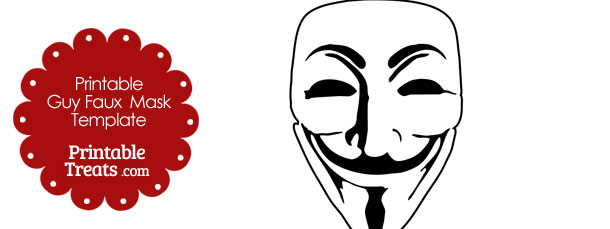 Printable Guy Faux Mask Template — Printable Treats.com