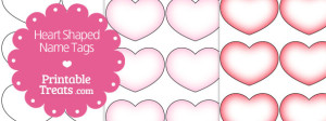 Printable Heart Shaped Name Tags — Printable Treats.com