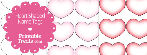 Printable Heart Shaped Name Tags Printable Treats