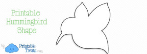 Printable Hummingbird Shape — Printable Treats.com