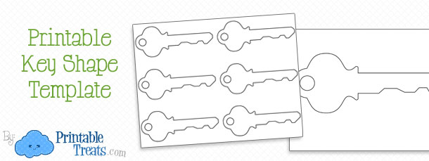 free printable key shape template