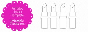 Printable Lipstick Shape Template — Printable Treats.com