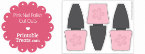 Printable Pink Nail Polish Cut Outs — Printable Treats.com