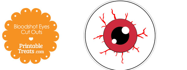 Printable Red Bloodshot Eyes Cut Outs — Printable Treats.com