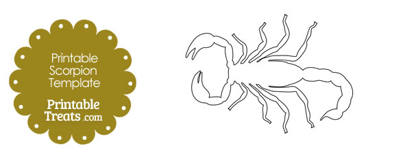 Printable Scorpion Shape Template — Printable Treats.com