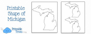 Printable Shape of Michigan — Printable Treats.com