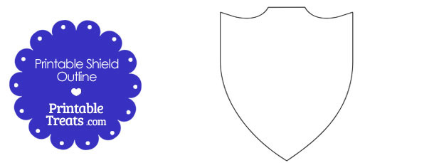 Printable Shield Outline