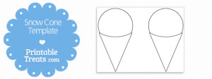 Printable Snow Cone Shape Template — Printable Treats.com