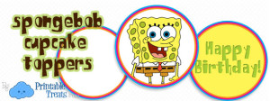 Printable Spongebob Cupcake Toppers — Printable Treats.com