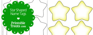 Printable Star Shaped Name Tags — Printable Treats.com