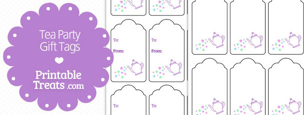 Printable Tea Party Name Tags — Printable Treats.com