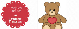 Printable Teddy Bear Cut Outs — Printable Treats.com