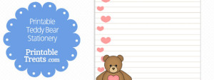 Printable Teddy Bear Stationery — Printable Treats.com