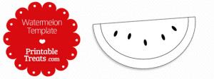Printable Watermelon Template — Printable Treats.com